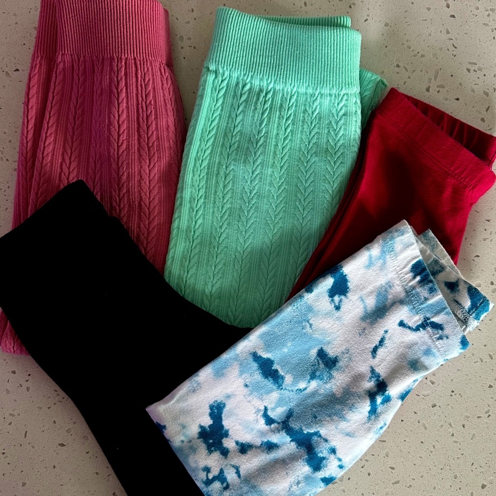 Bundle of 5 Toddler Girls’ Leggings (4T-5T) – Falls Creek & Member’s Mark